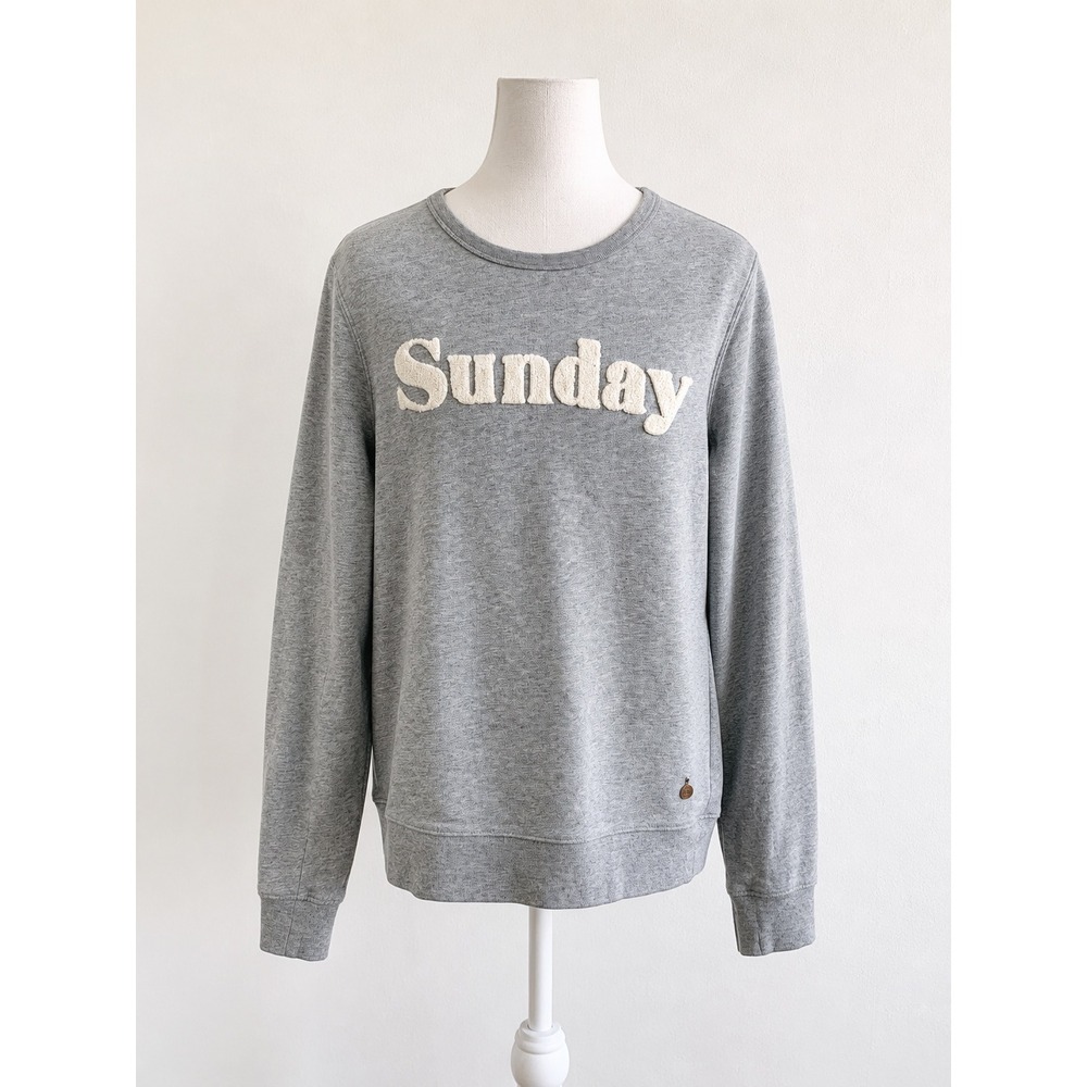 Scotch & Soda Sunday Sweater Heather Grey French Terry Cotton Medium MSRP $128
